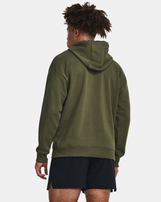 Men's Project Rock Heavyweight Terry Hoodie in Green image number 1